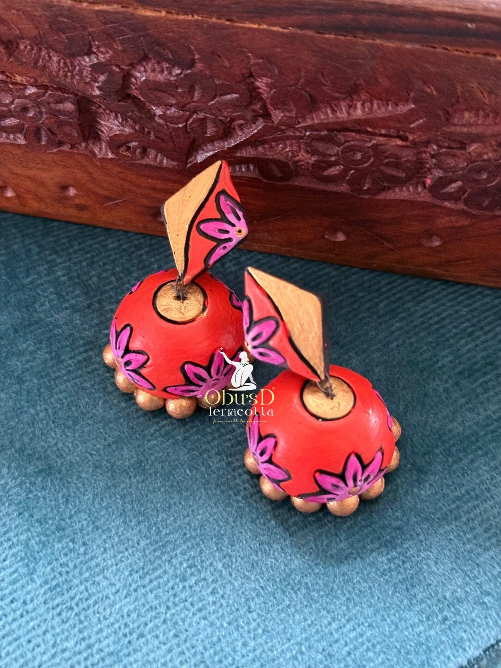 MEDIUM SIZE TERRACOTTA JHUMUKAS MODEL 3