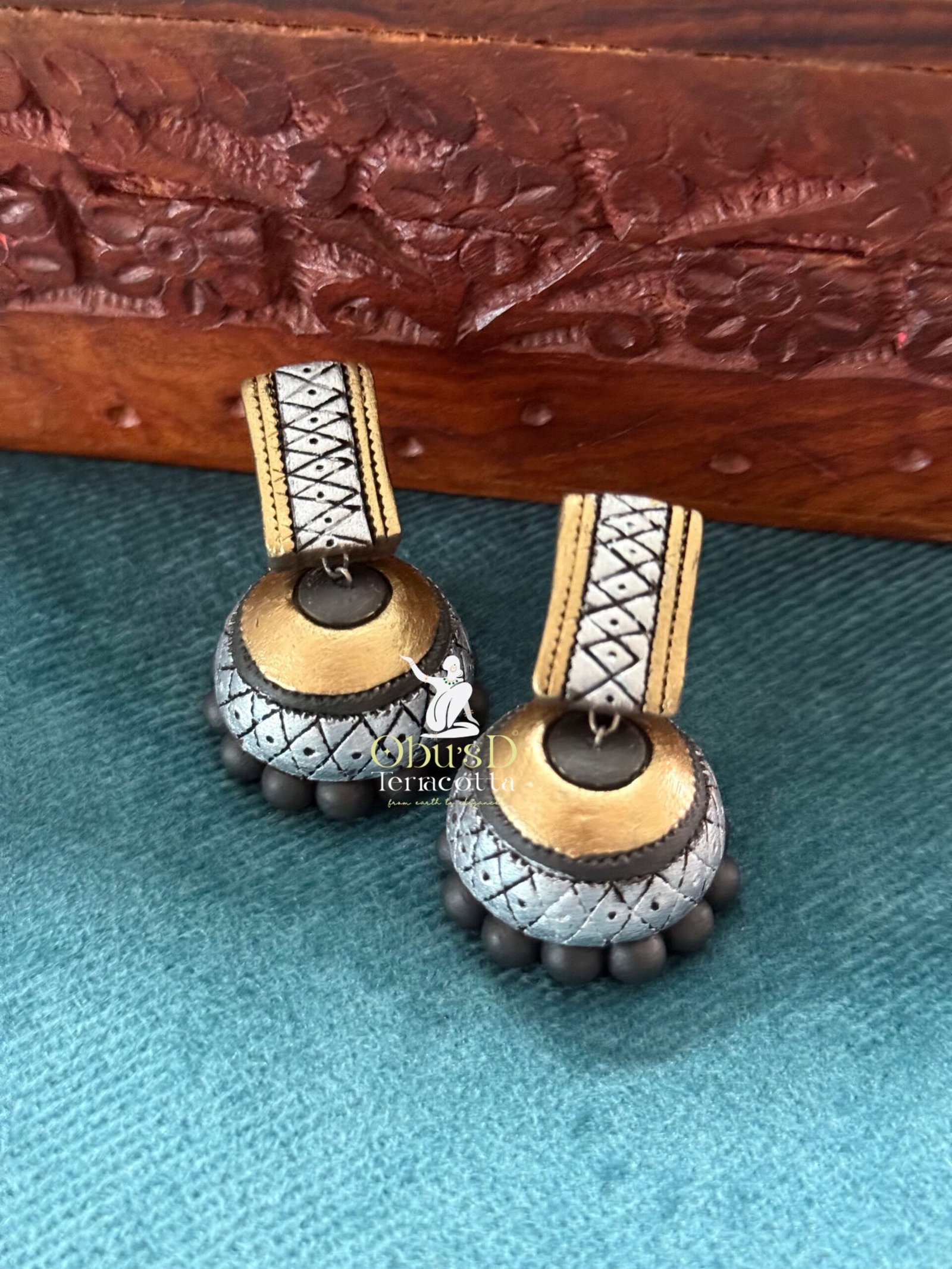 MEDIUM SIZE TERRACOTTA JHUMUKAS MODEL 8