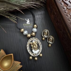 GANESHA ANTIQUE TERRACOTTA JEWELRY SET