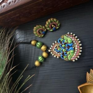 PEACOCK DESIGNER TERRACOTTA JEWELRY SET