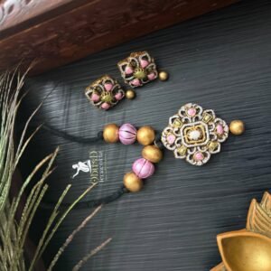ANTIQUE FLORAL TERRACOTTA JEWELRY SET