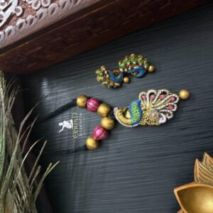 PEACOCK DESIGN TERRACOTTA JEWELRY SET