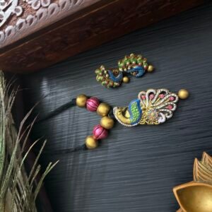 PEACOCK DESIGN TERRACOTTA JEWELRY SET