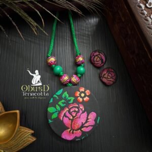 ROSE FLORAL TERRACOTTA JEWELRY SET