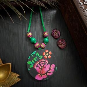 ROSE FLORAL TERRACOTTA JEWELRY SET
