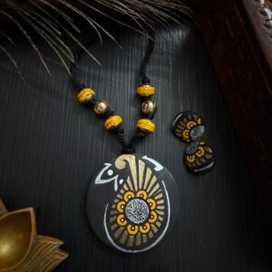 TRIBAL CIRCLE TERRACOTTA JEWELRY SET