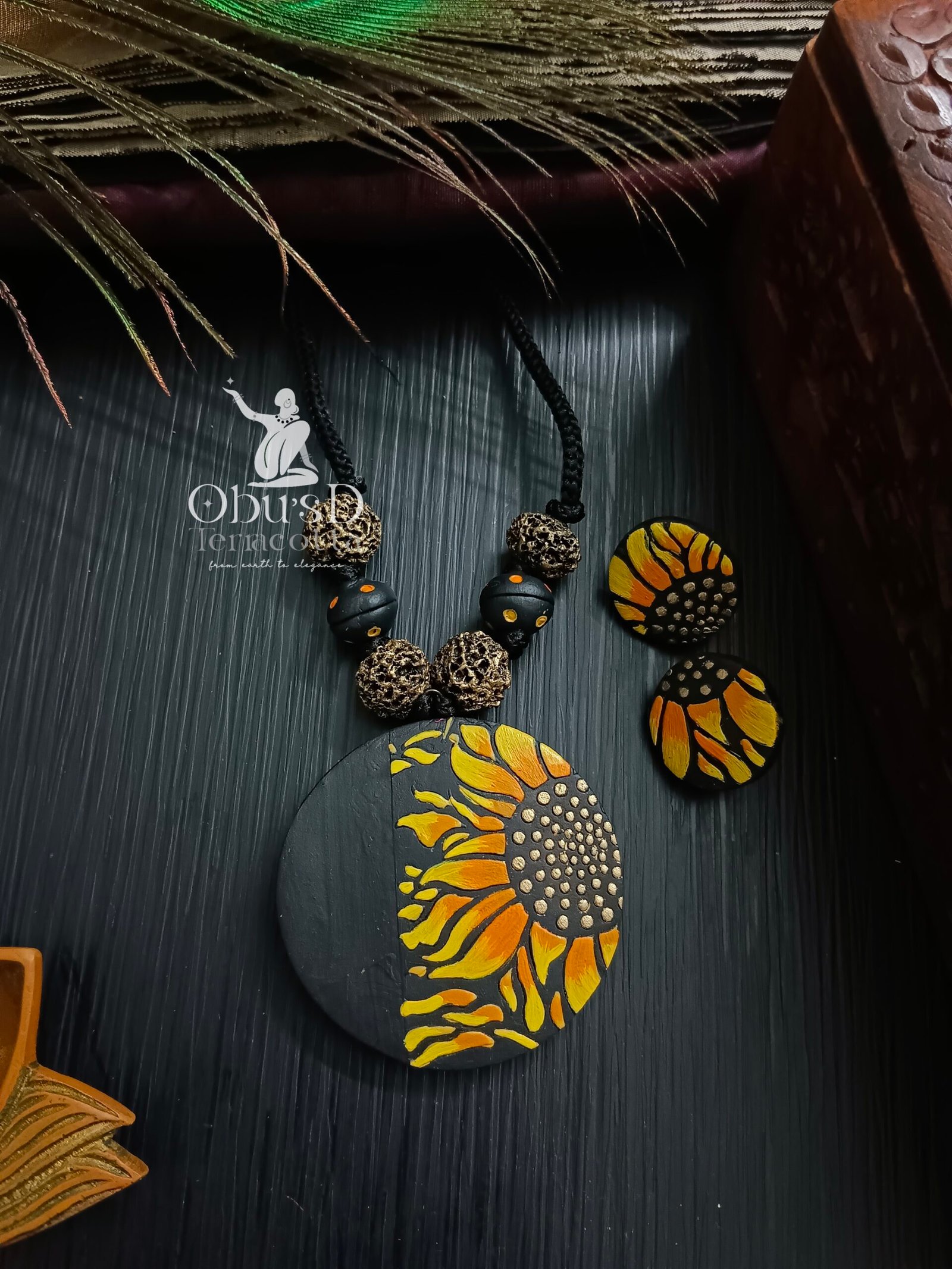 sunflower-terracotta-jewelry-set