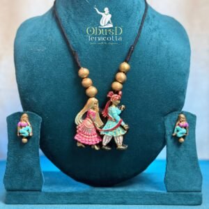 TRADITIONAL DANCING COUPLE TERRACOTTA JEWELRY SET