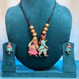 TRADITIONAL DANCING COUPLE TERRACOTTA JEWELRY SET