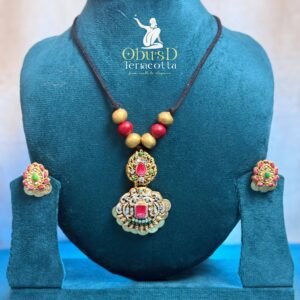 ROYAL RED TRADITIONAL TERRACOTTA JEWELRY SET