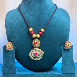 ROYAL RED TRADITIONAL TERRACOTTA JEWELRY SET