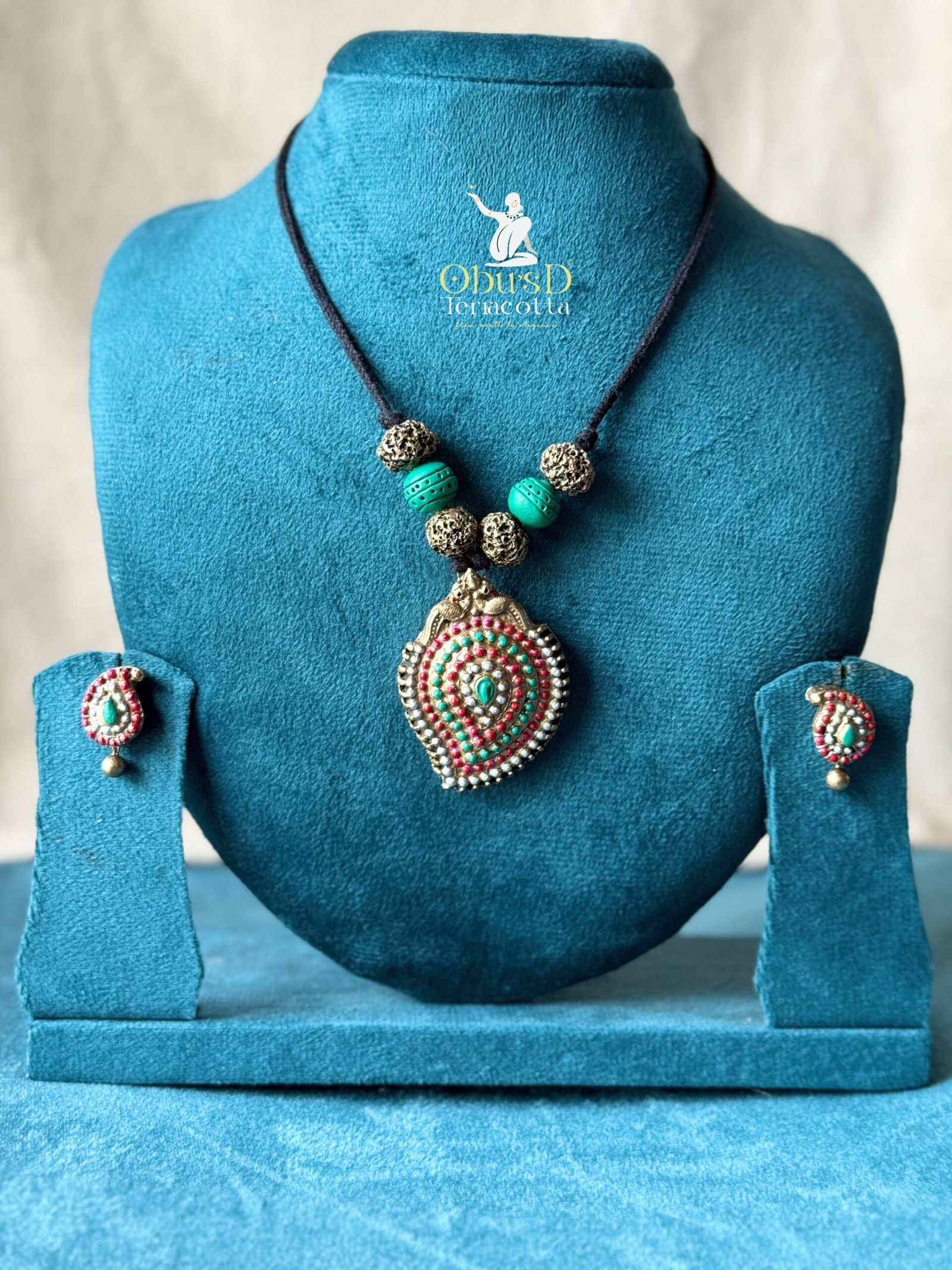 turquoise-traditional-terracotta-jewelry-set