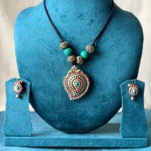 TURQUOISE TRADITIONAL TERRACOTTA JEWELRY SET