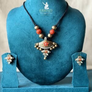 ORANGE ACCENT TRADITIONAL TERRACOTTA JEWELRY SET