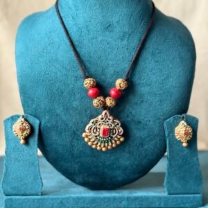 ROYAL RED HERITAGE TERRACOTTA JEWELRY SET