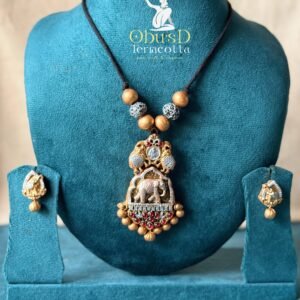 ELEPHANT MOTIF TERRACOTTA JEWELRY SET