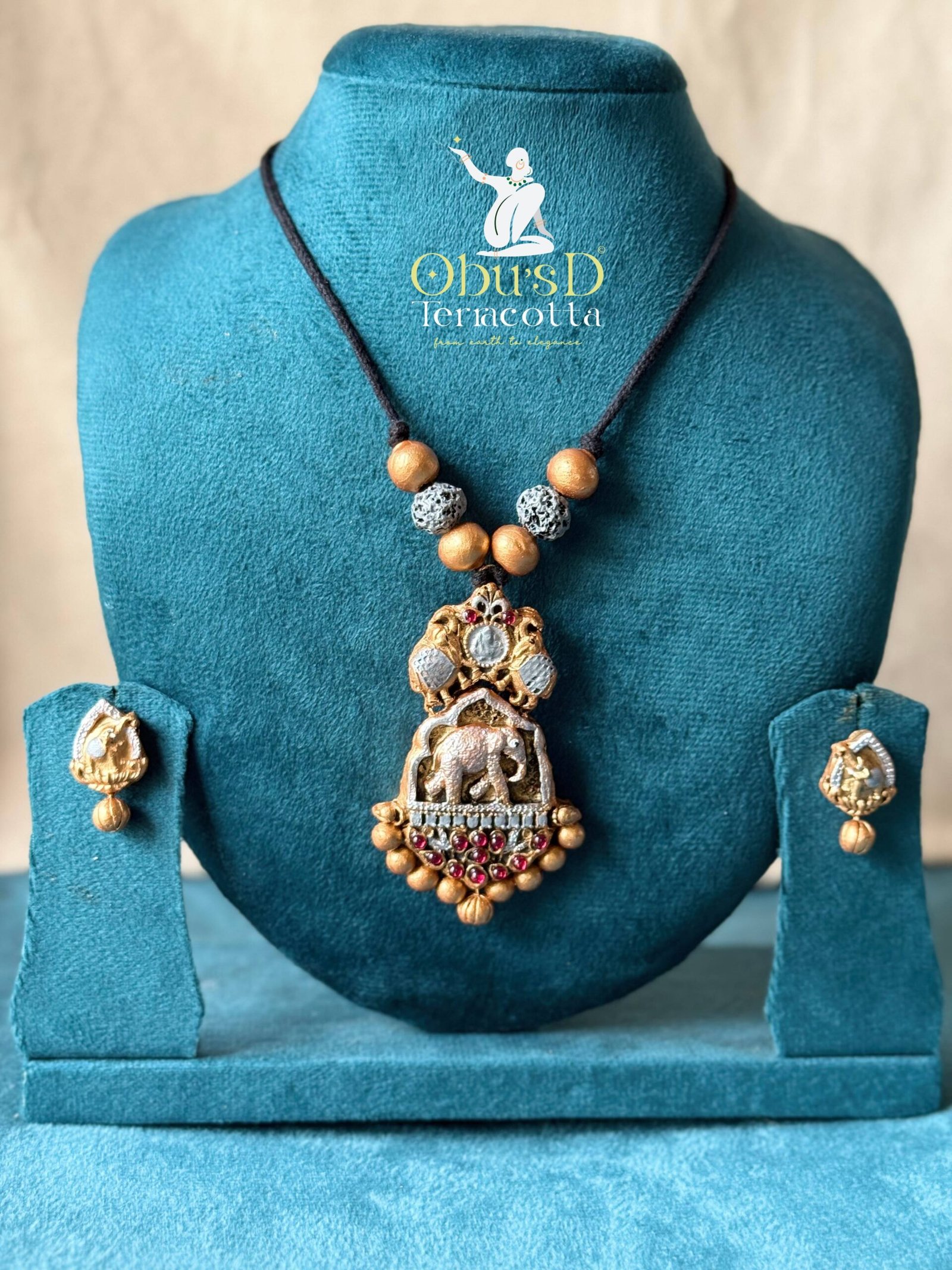 elephant-motif-terracotta-jewelry-set