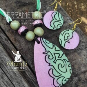 PASTEL ART DESIGN TERRACOTTA JEWELRY SET