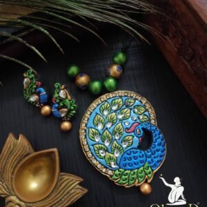 PEACOCK DESIGN TERRACOTTA JEWELRY SET