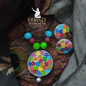 MULTI-FLORAL TERRACOTTA JEWELRY SET