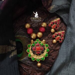 TRADITIONAL TEMPLE STYLE TERRACOTTA JEWELRY SET