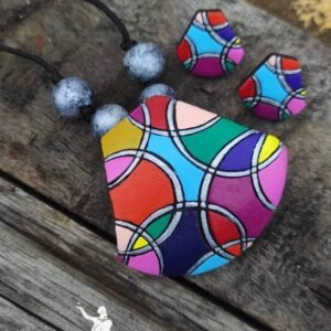 ABSTRACT MOSAIC TERRACOTTA JEWELRY SET