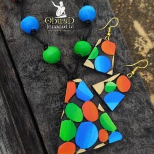 ABSTRACT DESIGN TERRACOTTA JEWELRY SET