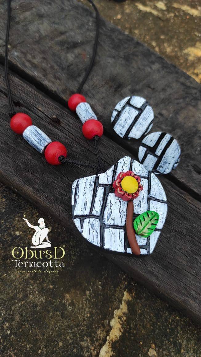 artistic-floral-terracotta-jewelry-set